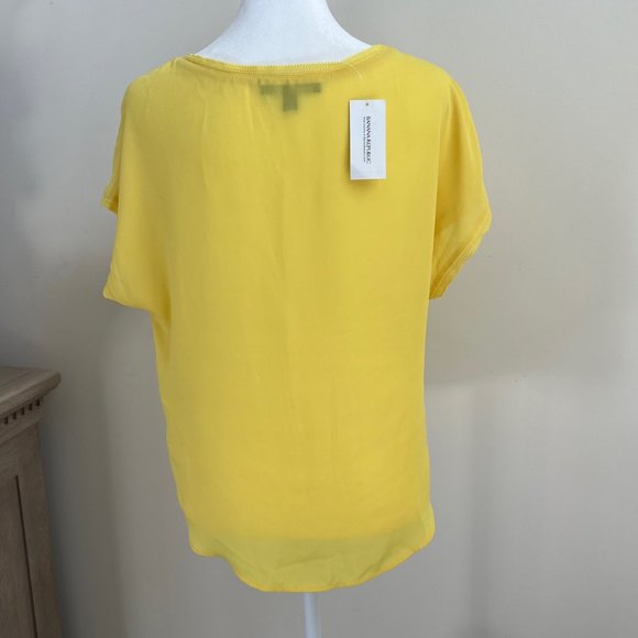 Banana Republic NWT XS yellow blouse top - Picture 4 of 4